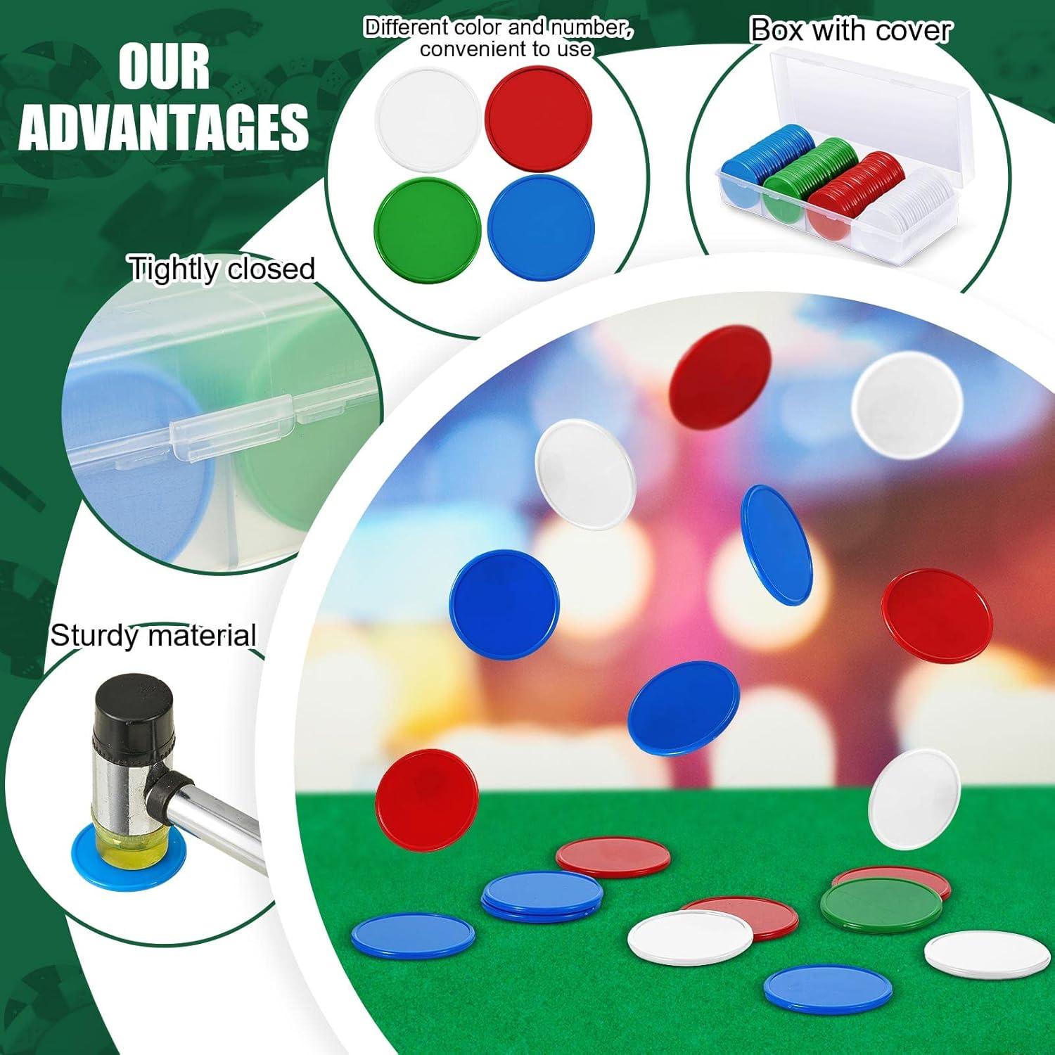 Fichas de Póker Lewtemi 300 Pcs 3.68 cm Colores Variados