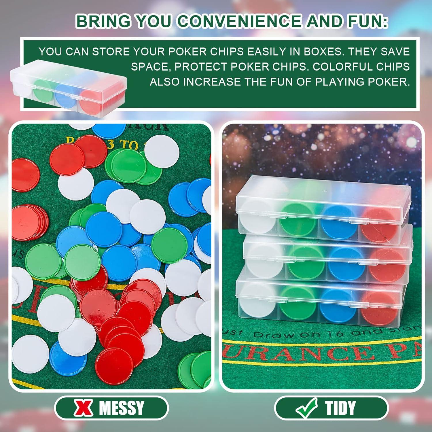 Fichas de Póker Lewtemi 300 Pcs 3.68 cm Colores Variados