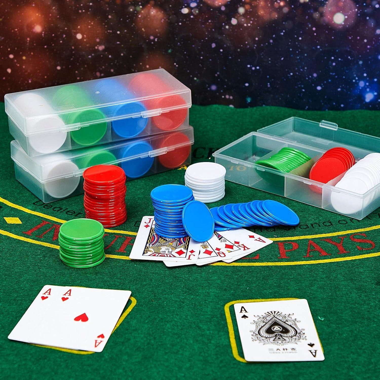 Fichas de Póker Lewtemi 300 Pcs 3.68 cm Colores Variados