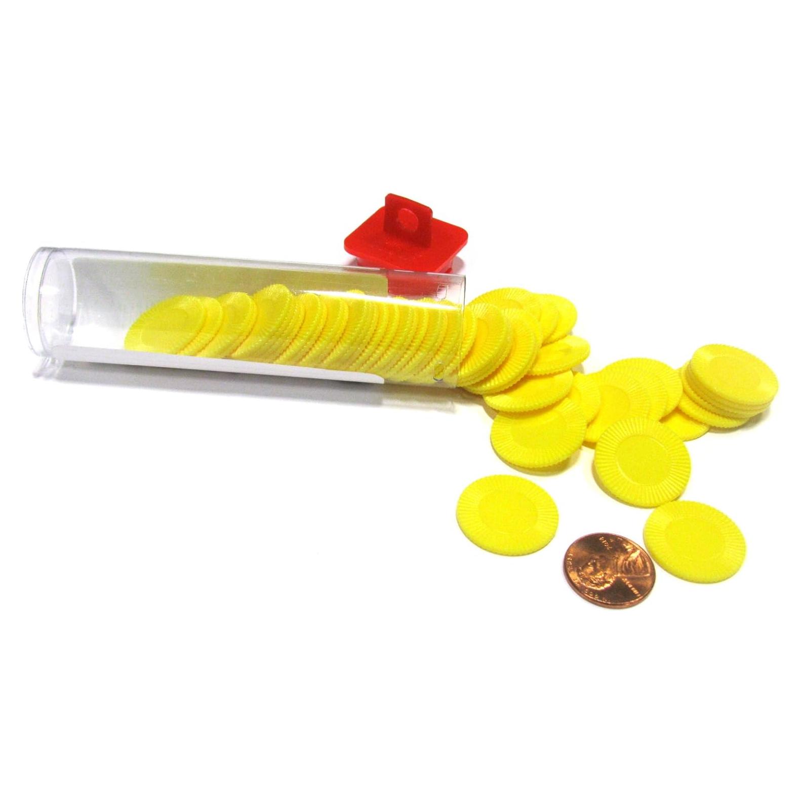 Juego de 50 Fichas de Póker Mini Amarillas Koplow Games