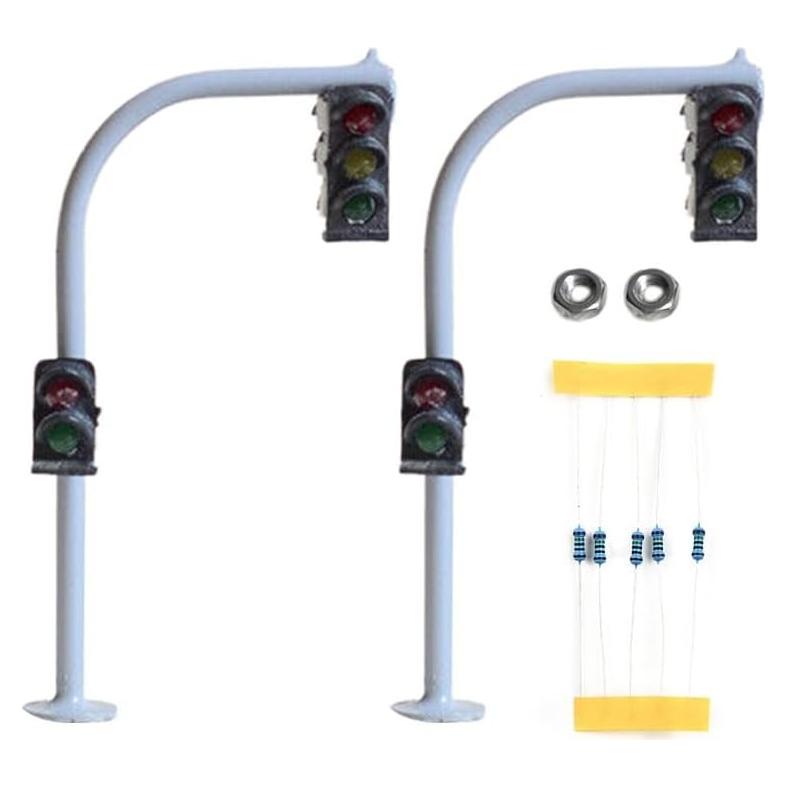 2 Semáforos LED Escala N Cloudpower 3 Luces Verde-Amarillo-Rojo