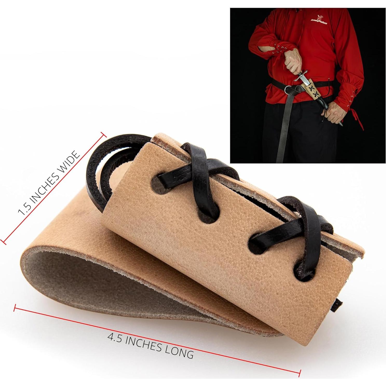 Funda de Daga de Cuero Genuino Réplicas de Armory - Ajustable