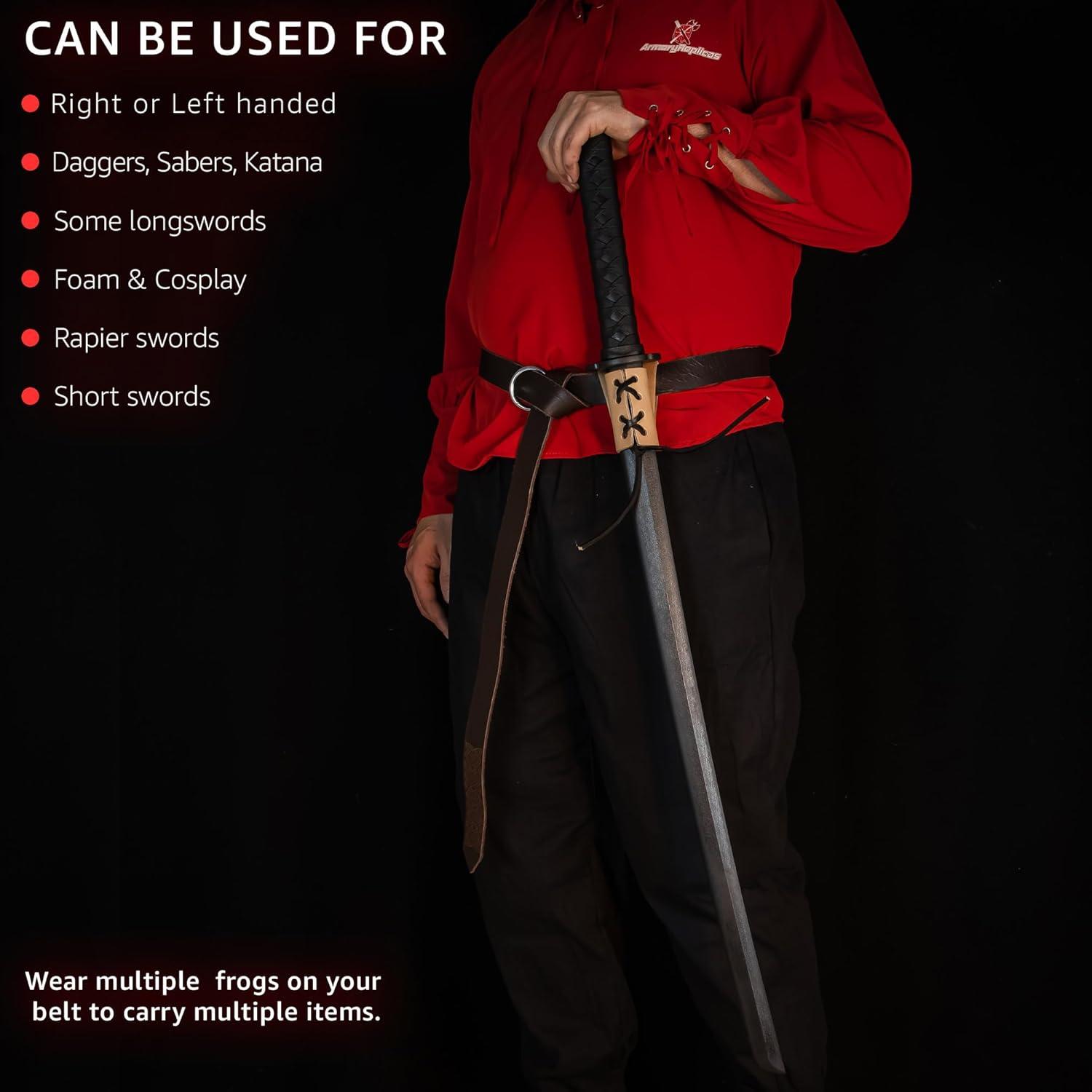 Funda de Daga de Cuero Genuino Réplicas de Armory - Ajustable