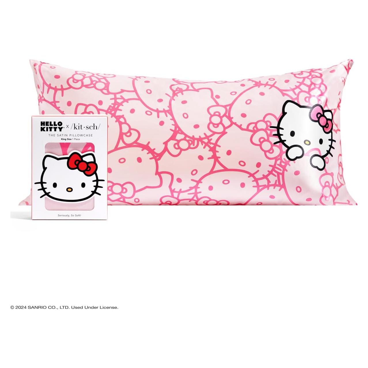 Funda de Almohada Kitsch x Hello Kitty - Satén King Rosa