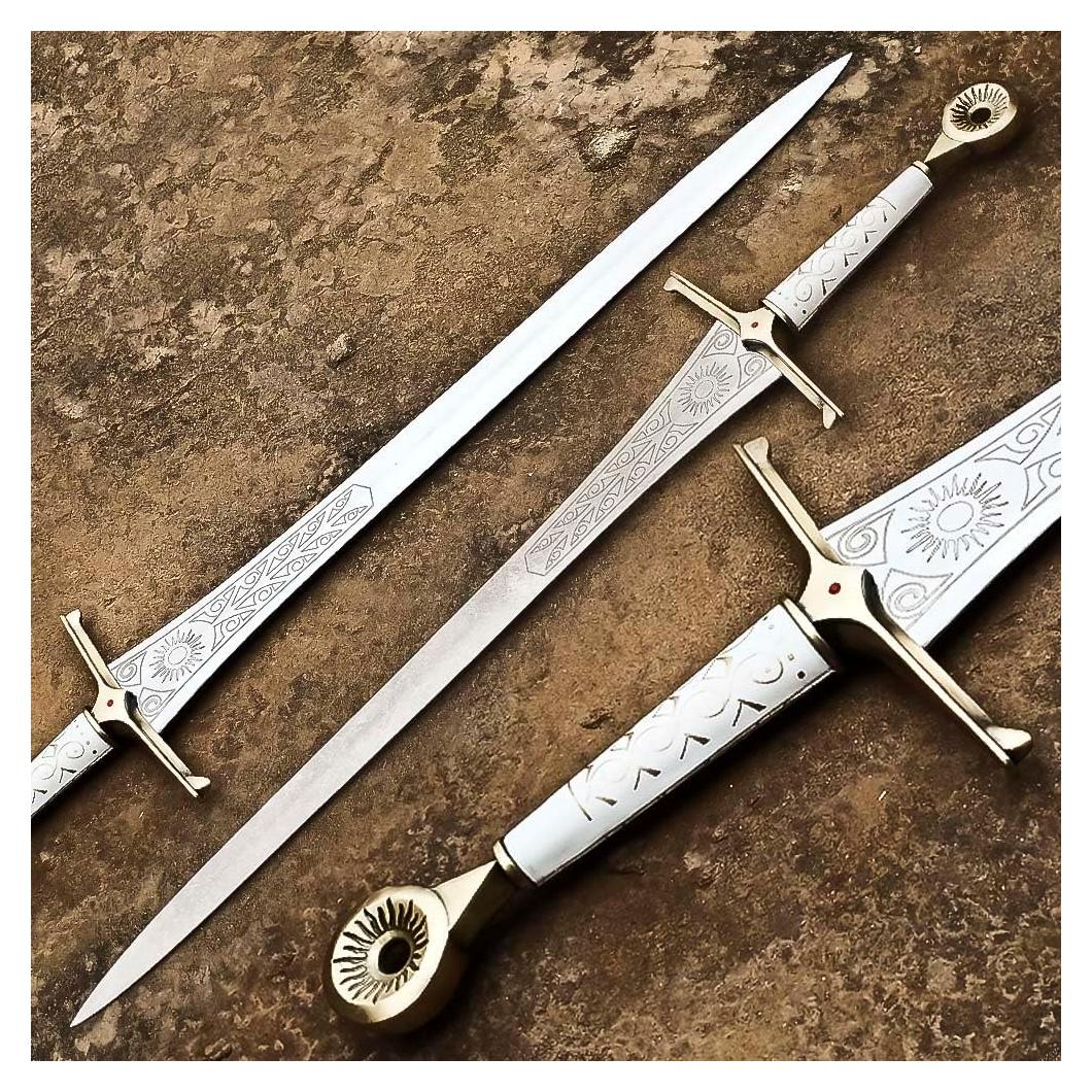 Espada Elendil de Acero Inoxidable con Funda de Cuero 114 cm