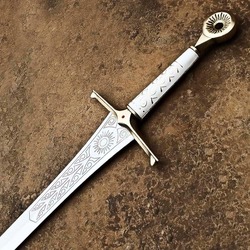 Espada Elendil de Acero Inoxidable con Funda de Cuero 114 cm