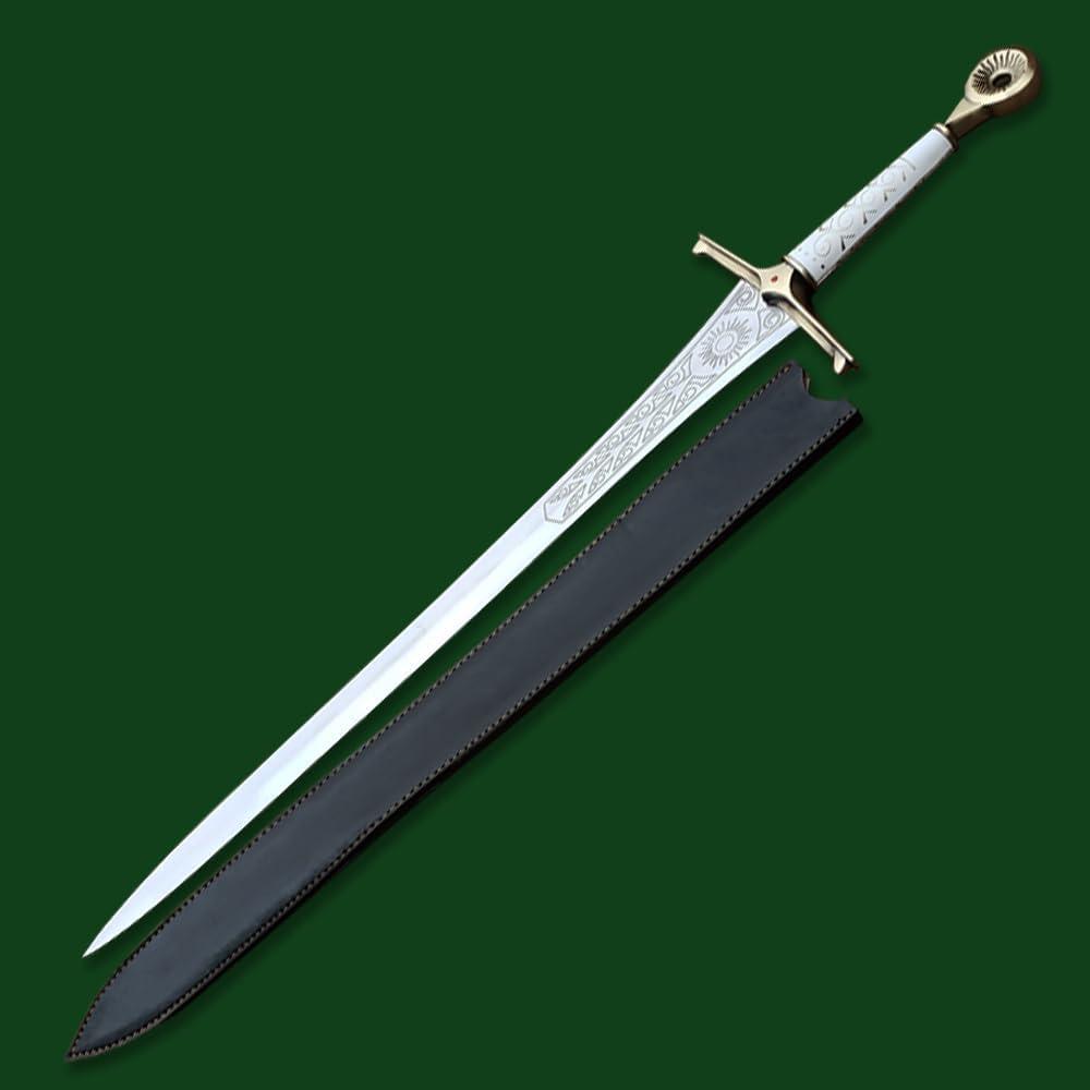 Espada Elendil de Acero Inoxidable con Funda de Cuero 114 cm