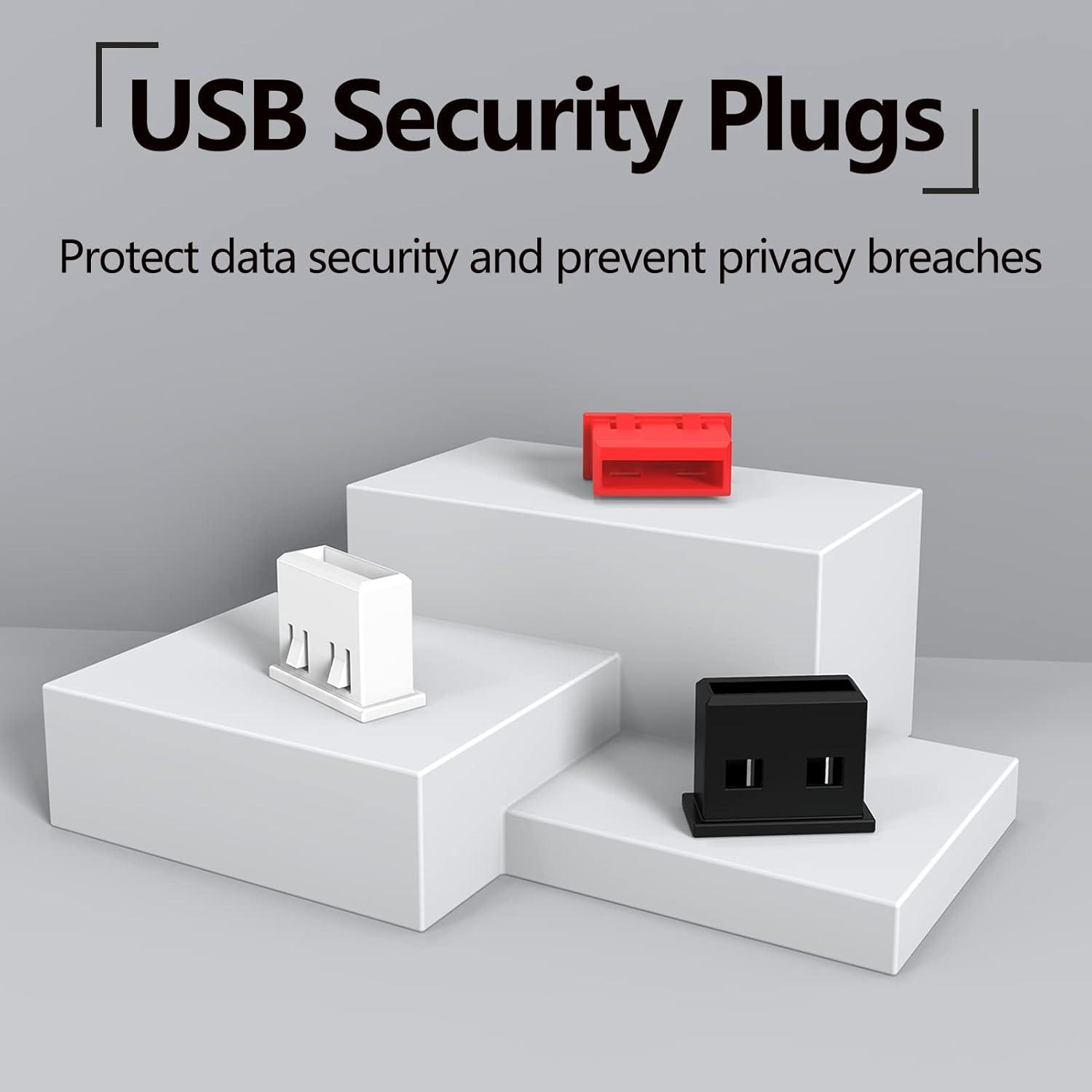 10 Pcs Tapón de Seguridad USB-A Femenino WXZRLIU Negro