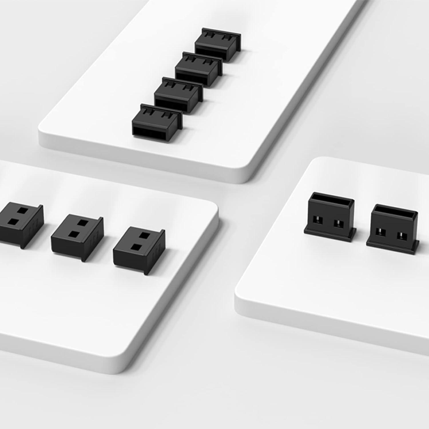 10 Pcs Tapón de Seguridad USB-A Femenino WXZRLIU Negro