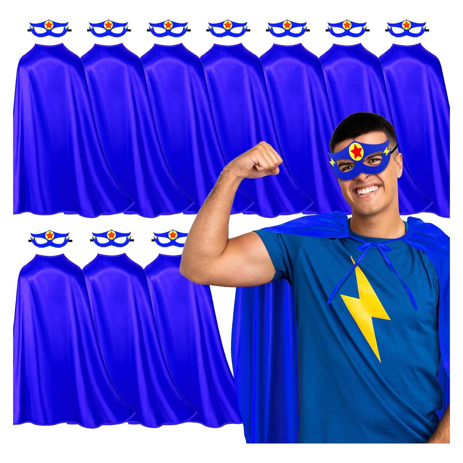 Disfraces de Superhéroe iROLEWIN con Capa y Máscara Adultos