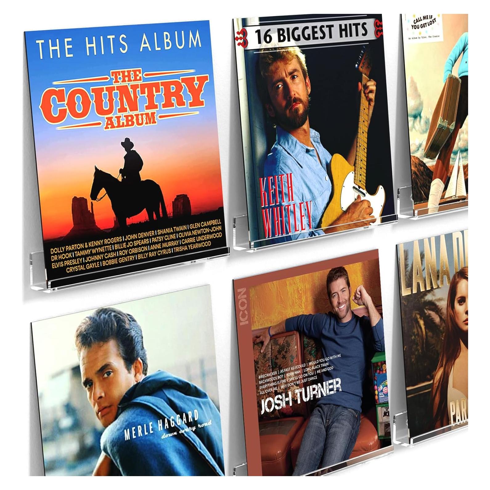 Estante de Vinilos FEMELI - 6 Soportes Acrílicos 30.48 cm