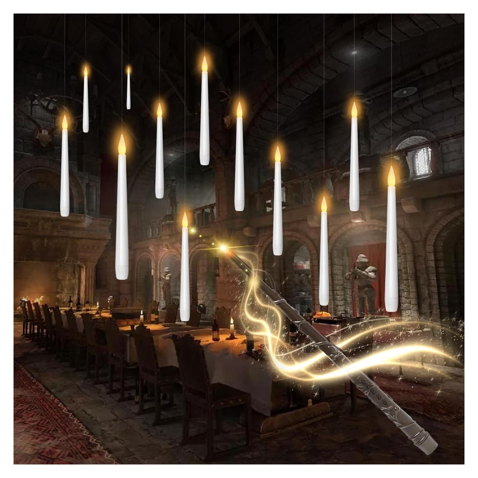 Velas Flotantes LED Kakoya 12 Pcs con Control Remoto Blanco