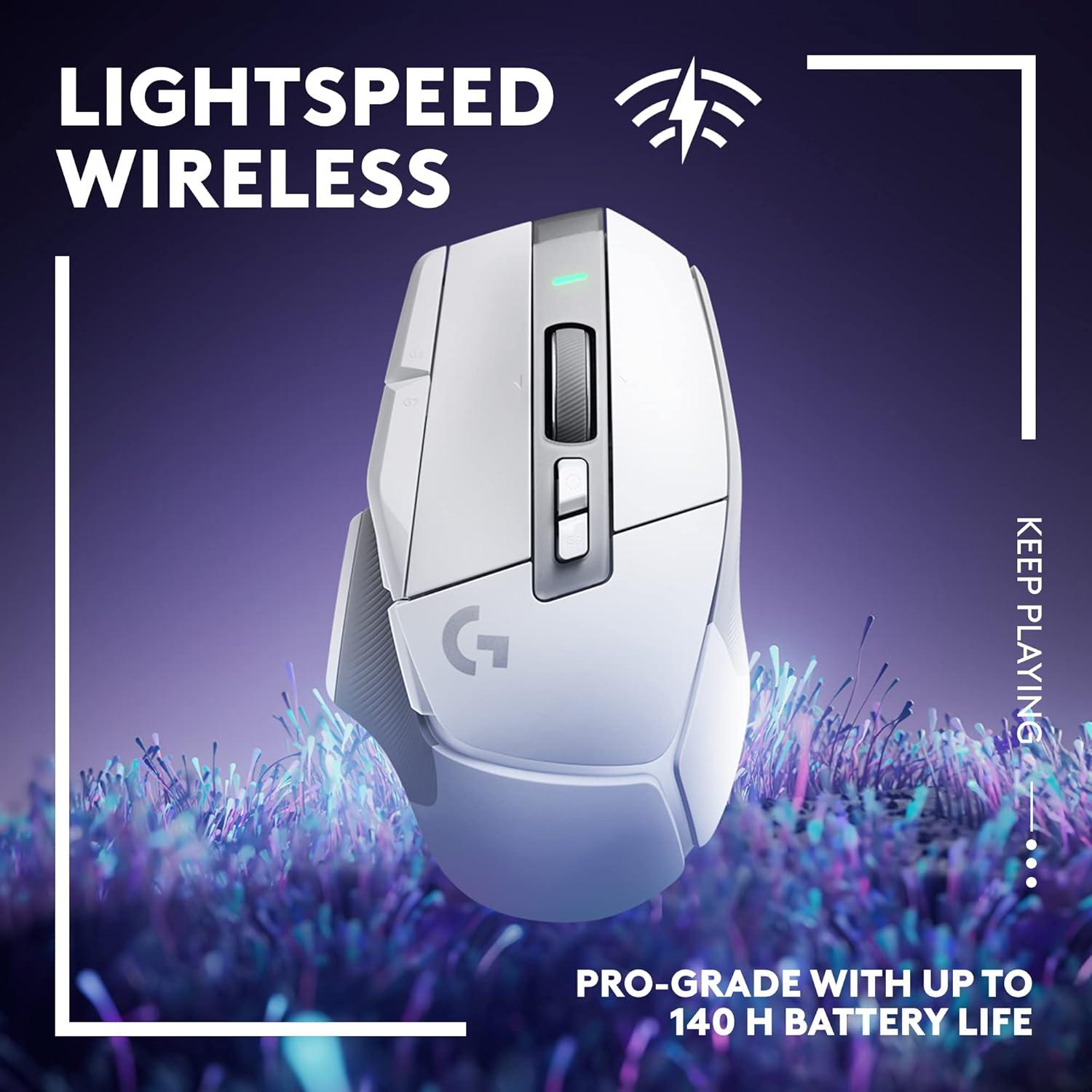 Logitech G502 X LIGHTSPEED Ratón Inalámbrico Blanco - HERO 25K
