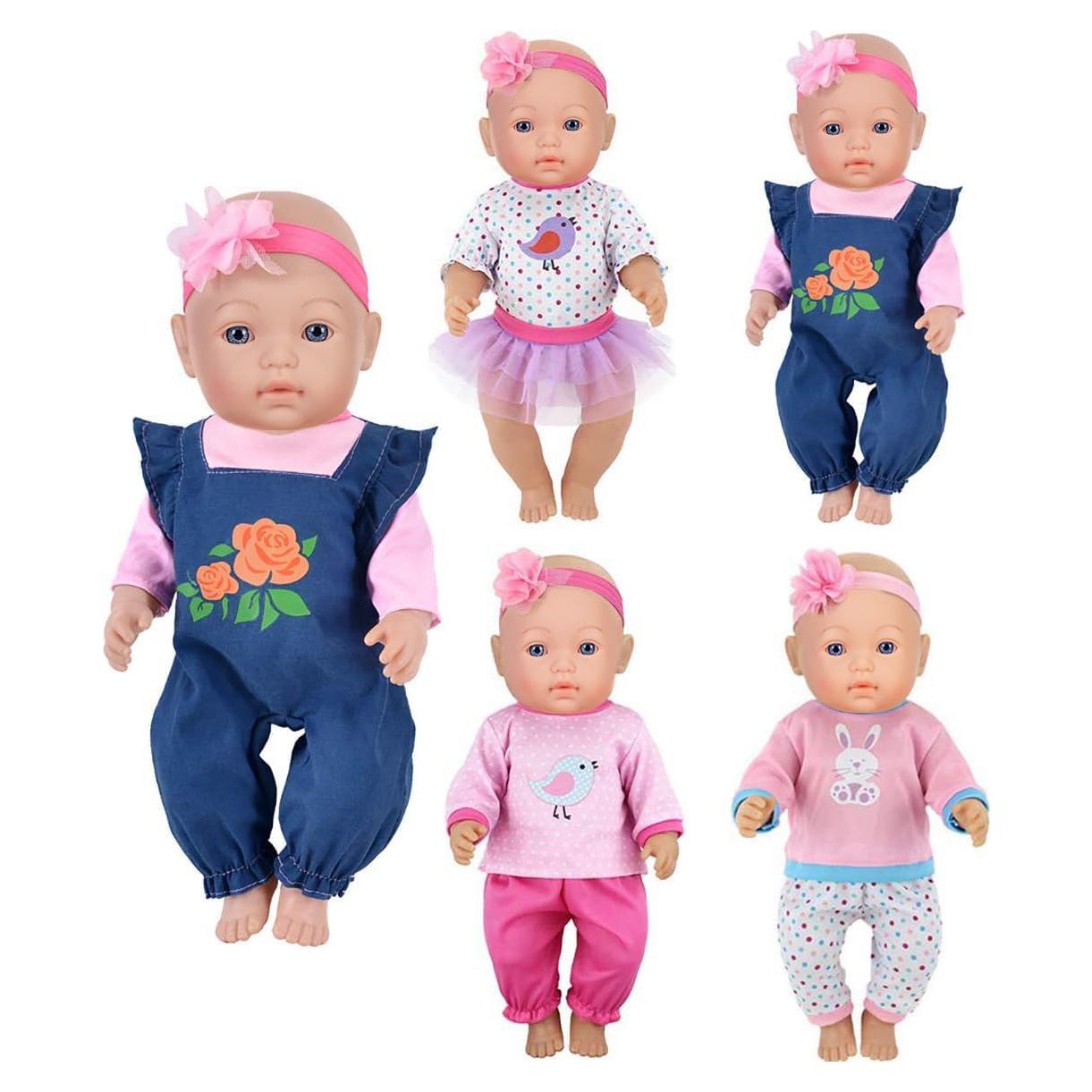 Conjuntos de Ropa para Muñecas Ebuddy - 4 Atuendos 35-46 cm