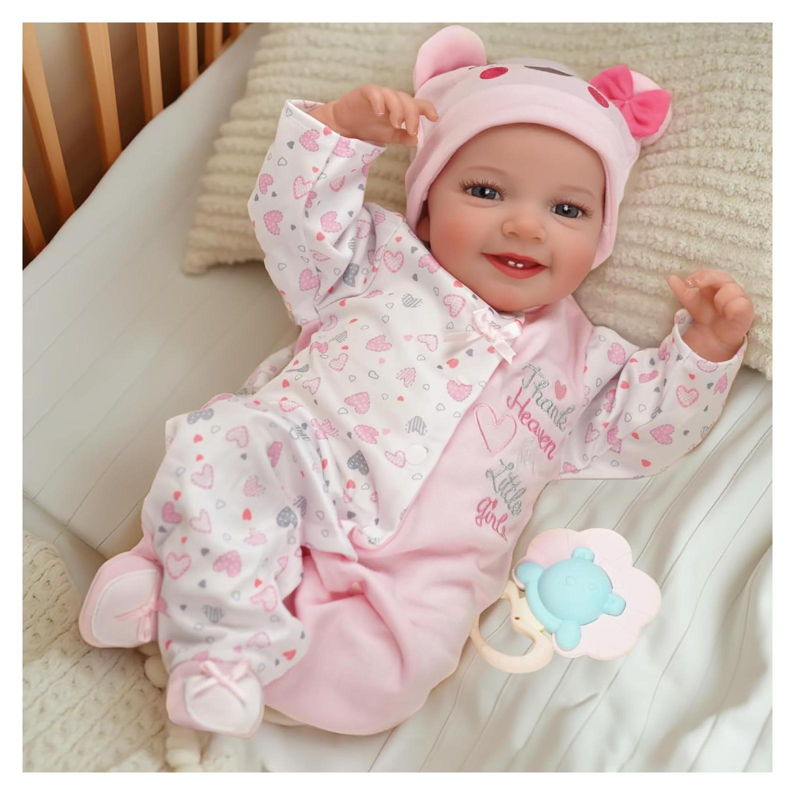 Muñeca Reborn Realista BABESIDE Leen 50 cm para Niños 3+