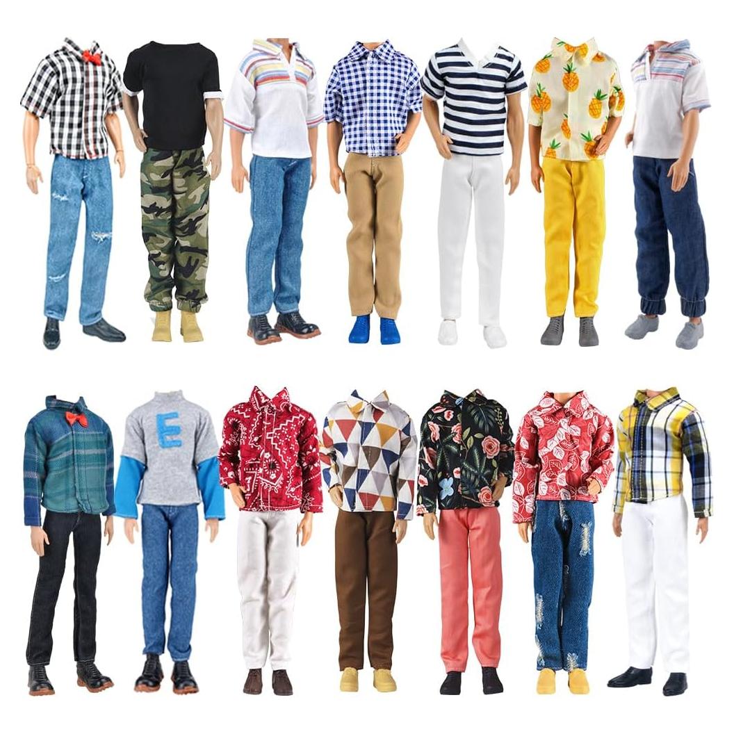 Conjunto de Ropa y Zapatos para Muñeca E-TING 12" - 6 Piezas