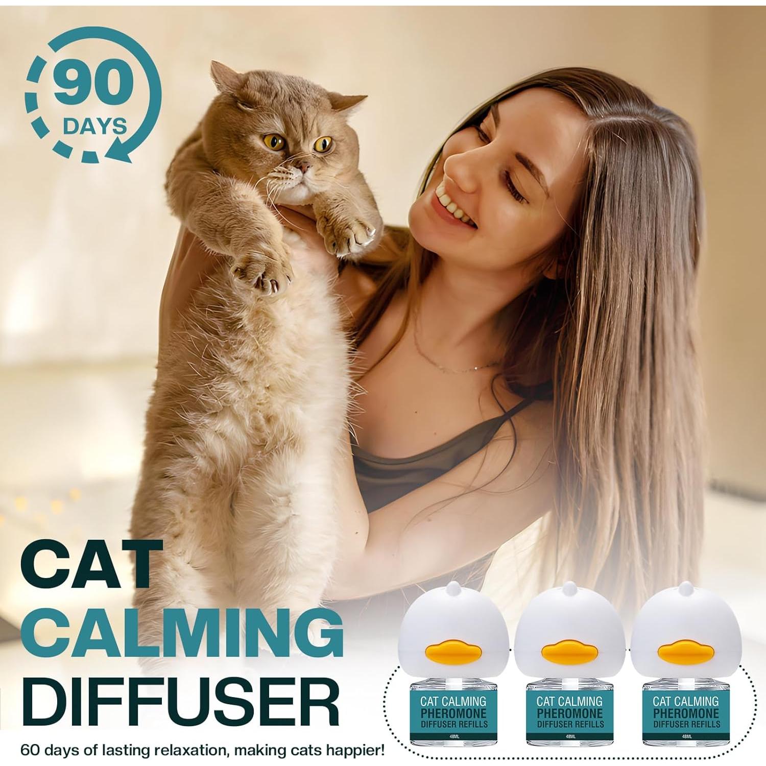 Difusor Calmante para Gatos LIWENQI 48ml 90 Días Alivio Estrés