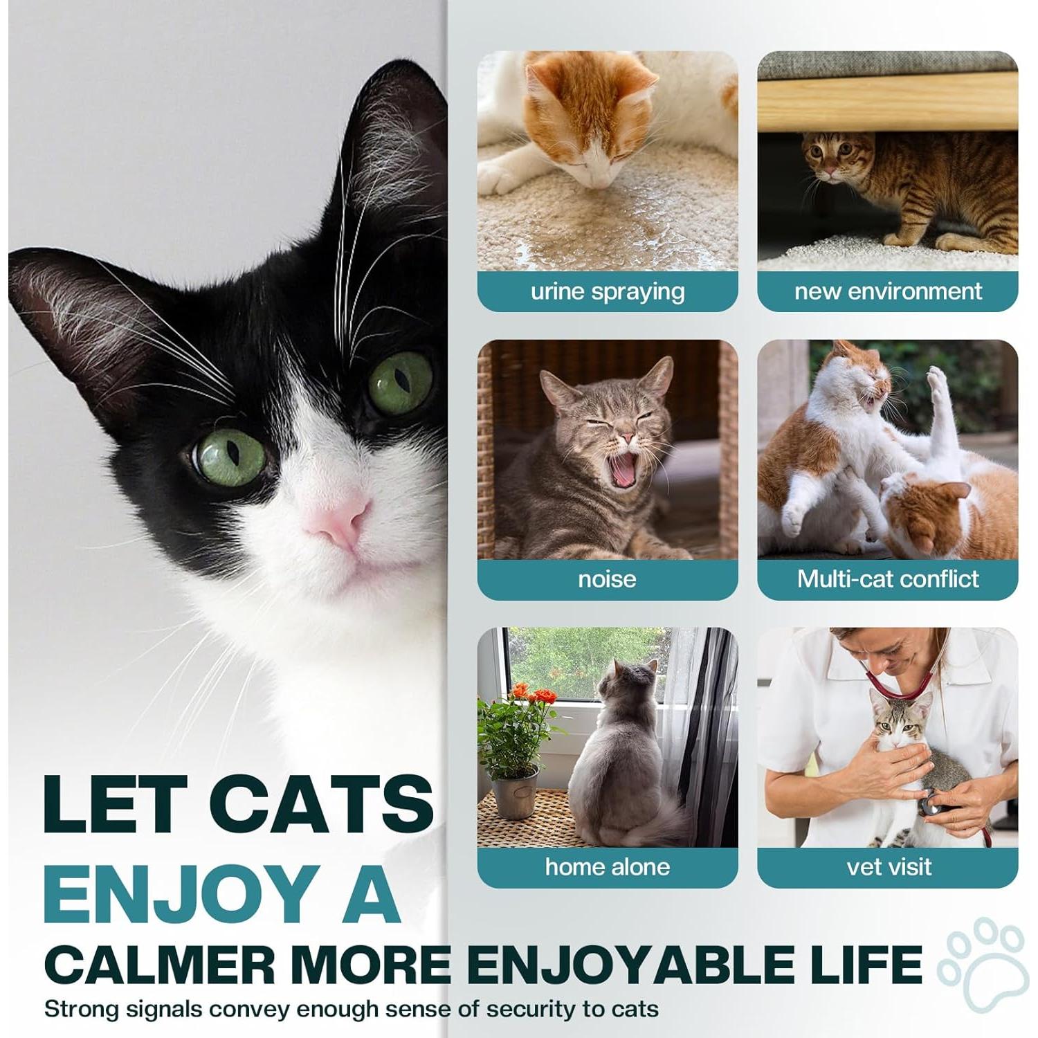 Difusor Calmante para Gatos LIWENQI 48ml 90 Días Alivio Estrés