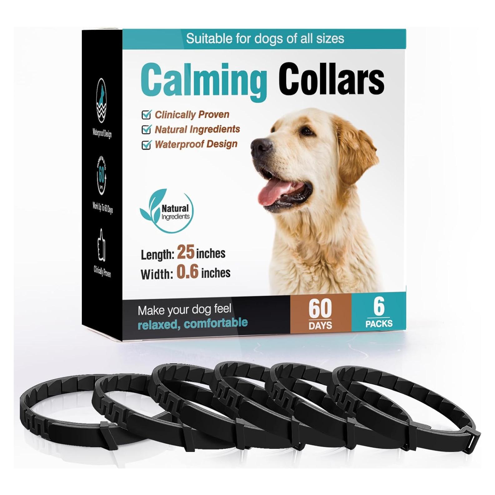 Collar Calmante para Perros ZHANGK 63.5 cm 6 Paquetes