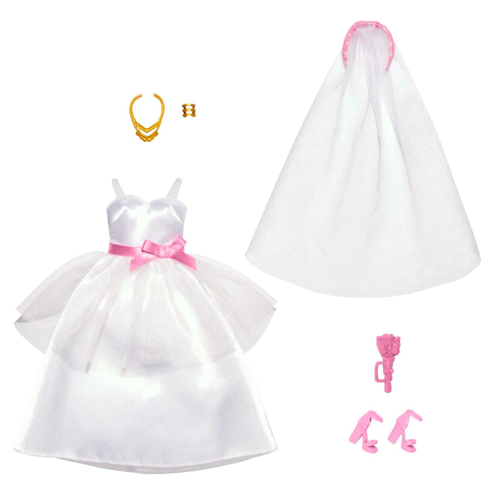 Conjunto de Ropa de Barbie Novia con Accesorios - Mattel