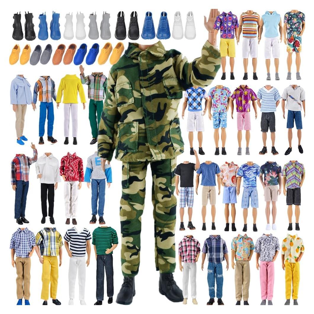 Conjunto de Ropa y Zapatos E-TING para Muñeco 30 cm - 10 Piezas