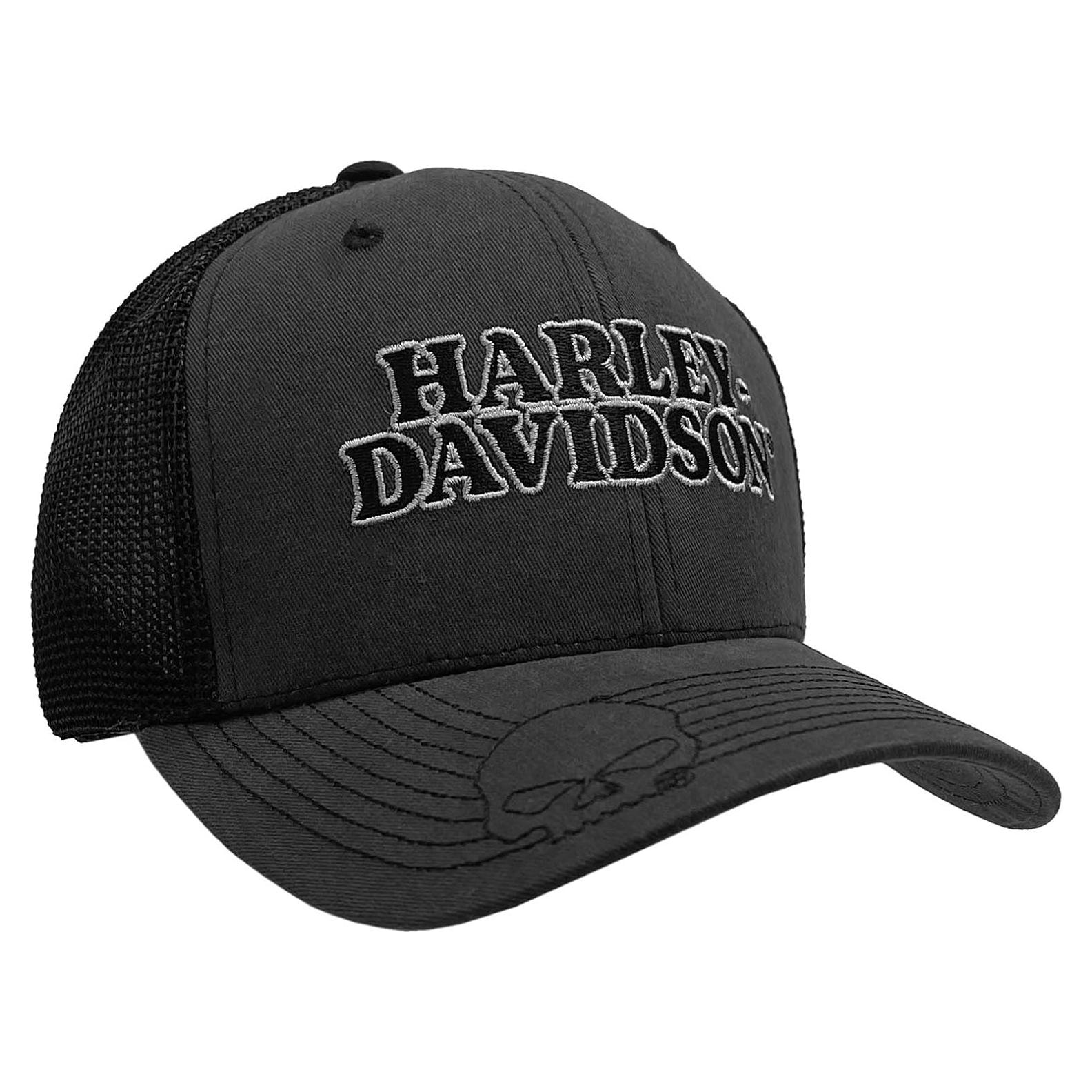 Gorra Trucker de Malla Harley-Davidson con Calavera Willie G
