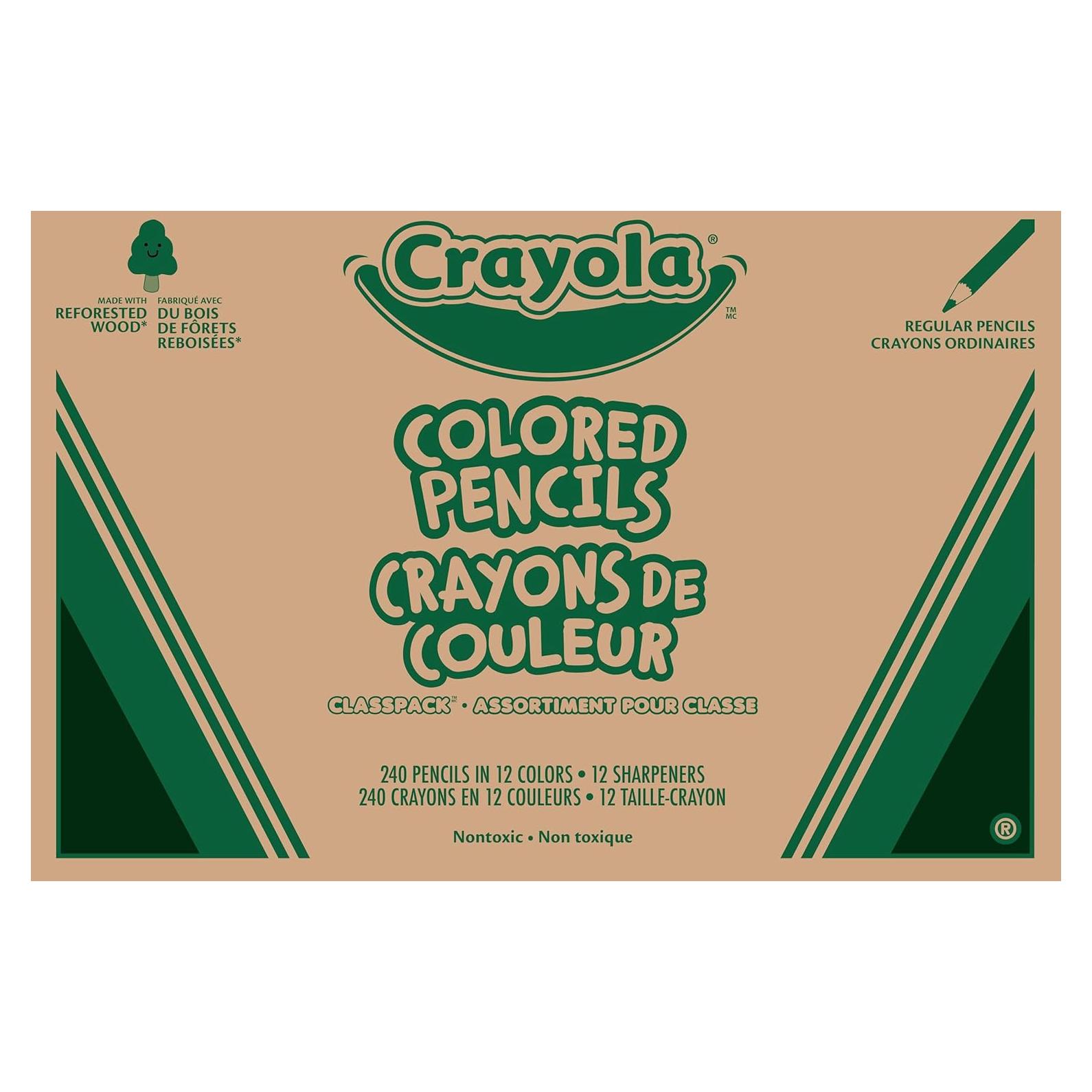 Lápices de Colores Crayola Classpack 240ct con Sacapuntas