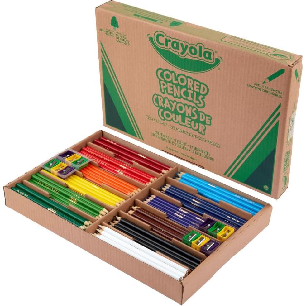 Lápices de Colores Crayola Classpack 240ct con Sacapuntas