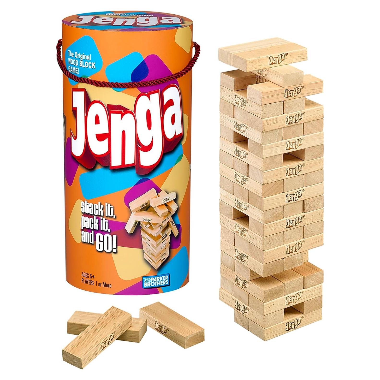 Juego de Apilamiento Jenga Hasbro 54 Bloques de Madera