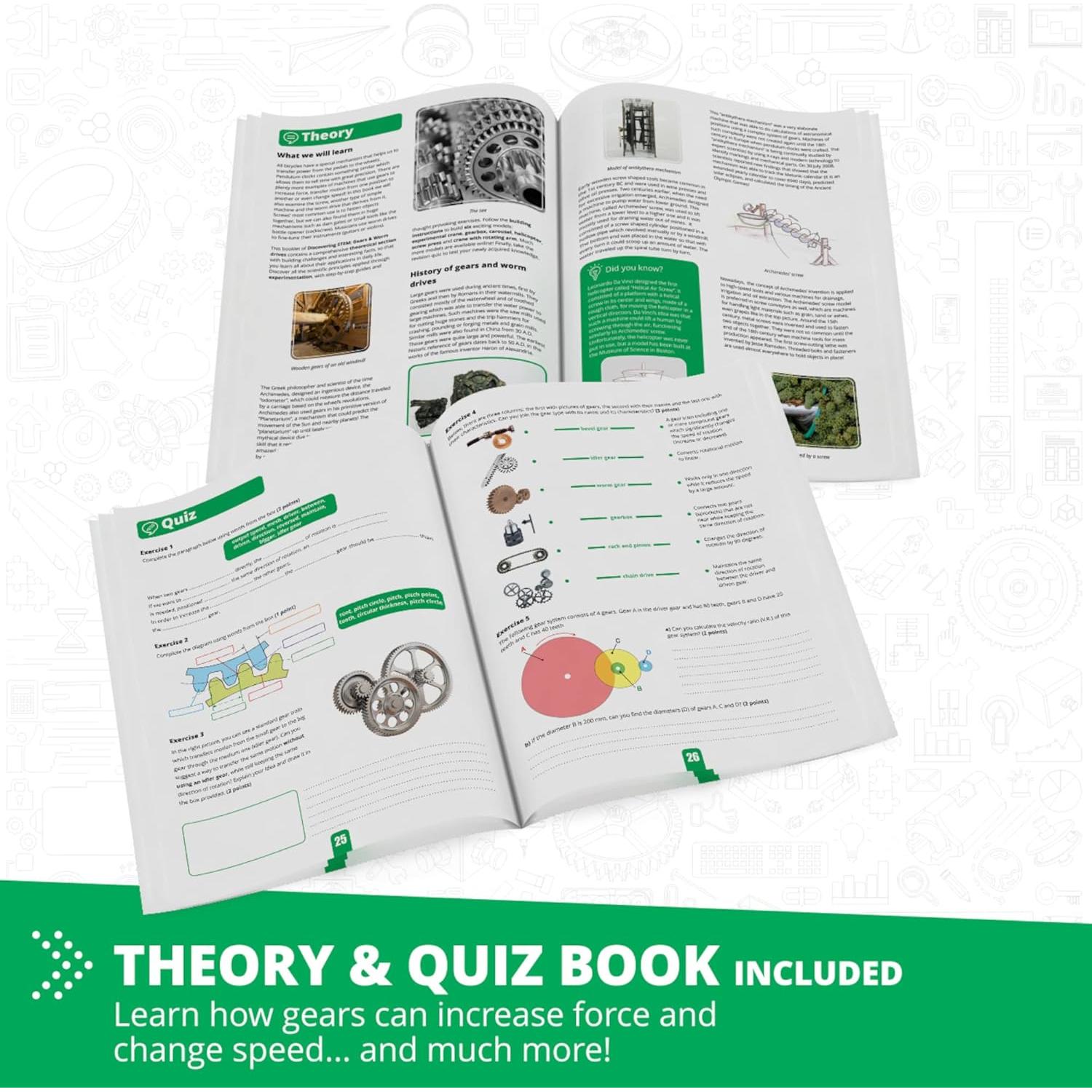 Engino Juguete STEM Construcción 12 Modelos 9+ Engranajes