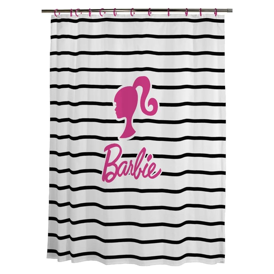 Juego de Cortina de Ducha Barbie Franco 13 Piezas 72x72cm