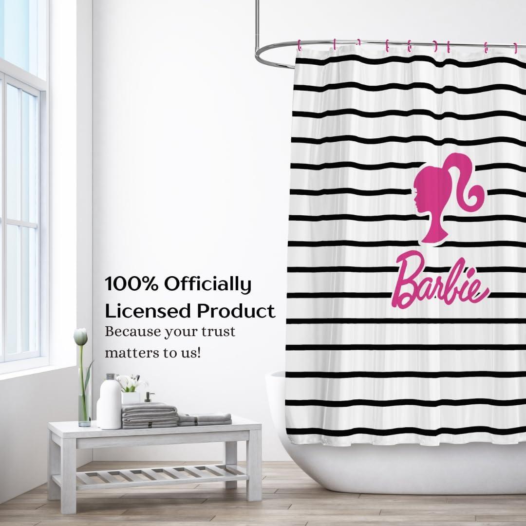 Juego de Cortina de Ducha Barbie Franco 13 Piezas 72x72cm