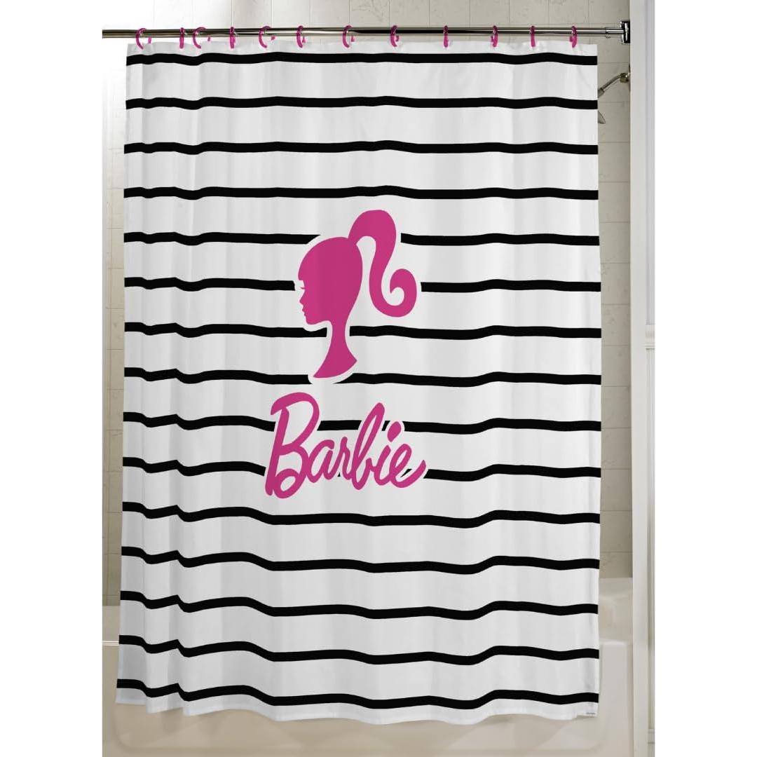 Juego de Cortina de Ducha Barbie Franco 13 Piezas 72x72cm