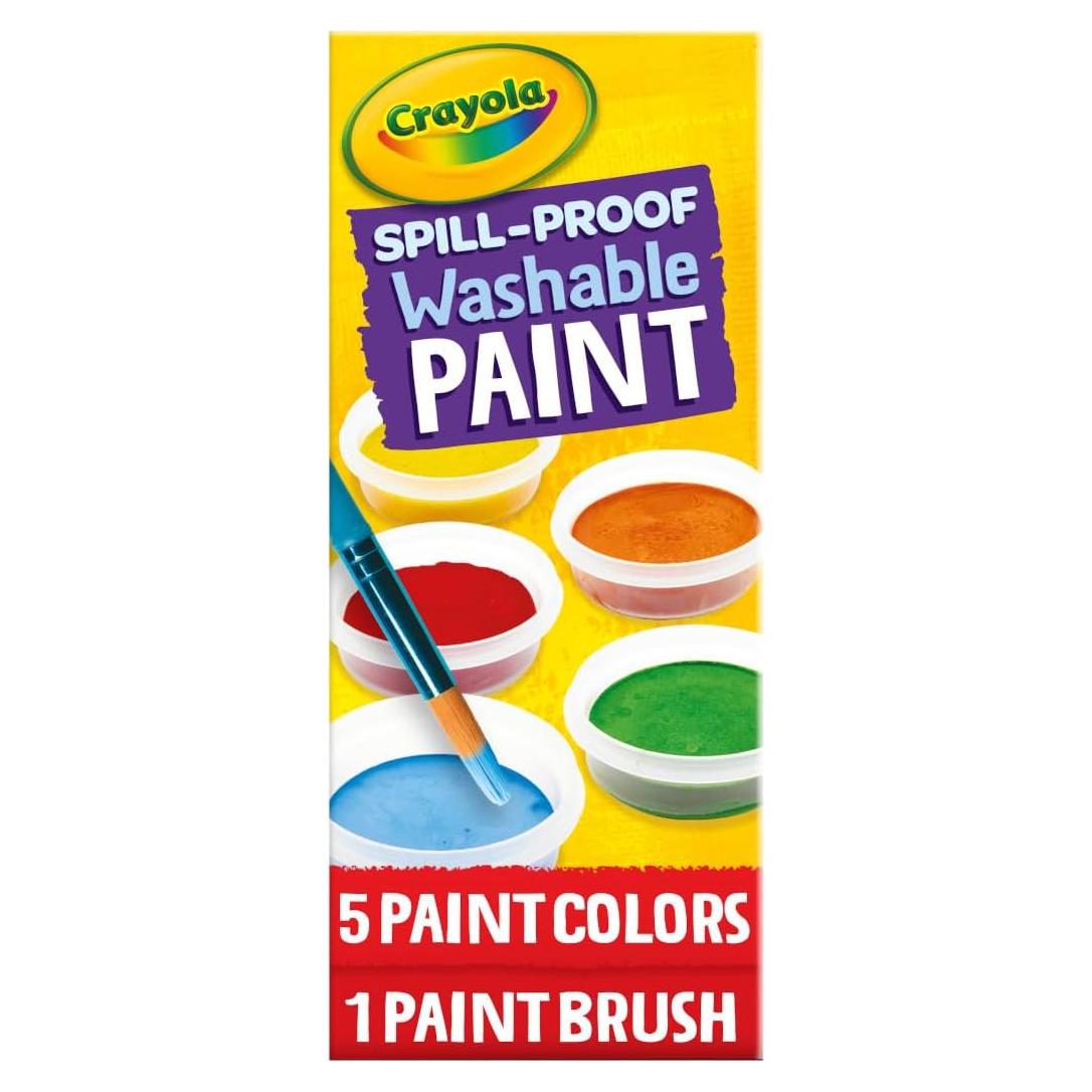 Juego de Pintura Lavable Crayola 5 Frascos a Prueba de Derrames