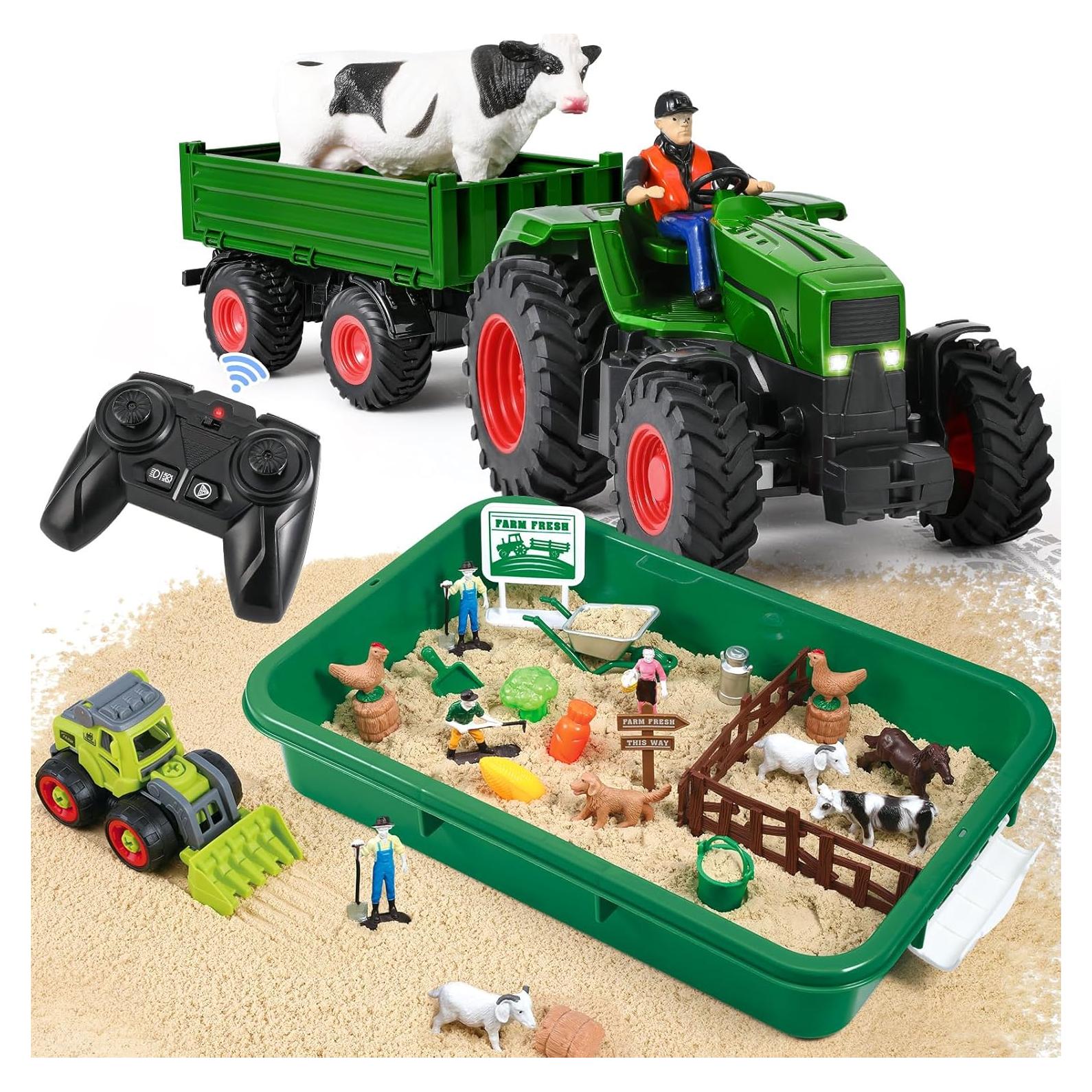 Conjunto de Juguetes de Granja FRUSE con Tractor RC y Arena
