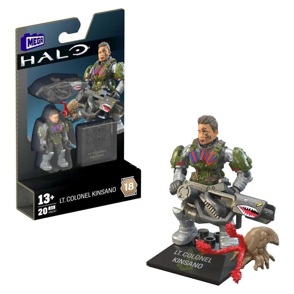 Figura de Acción Mega Construx Halo Heroes Kinsano 15x10cm