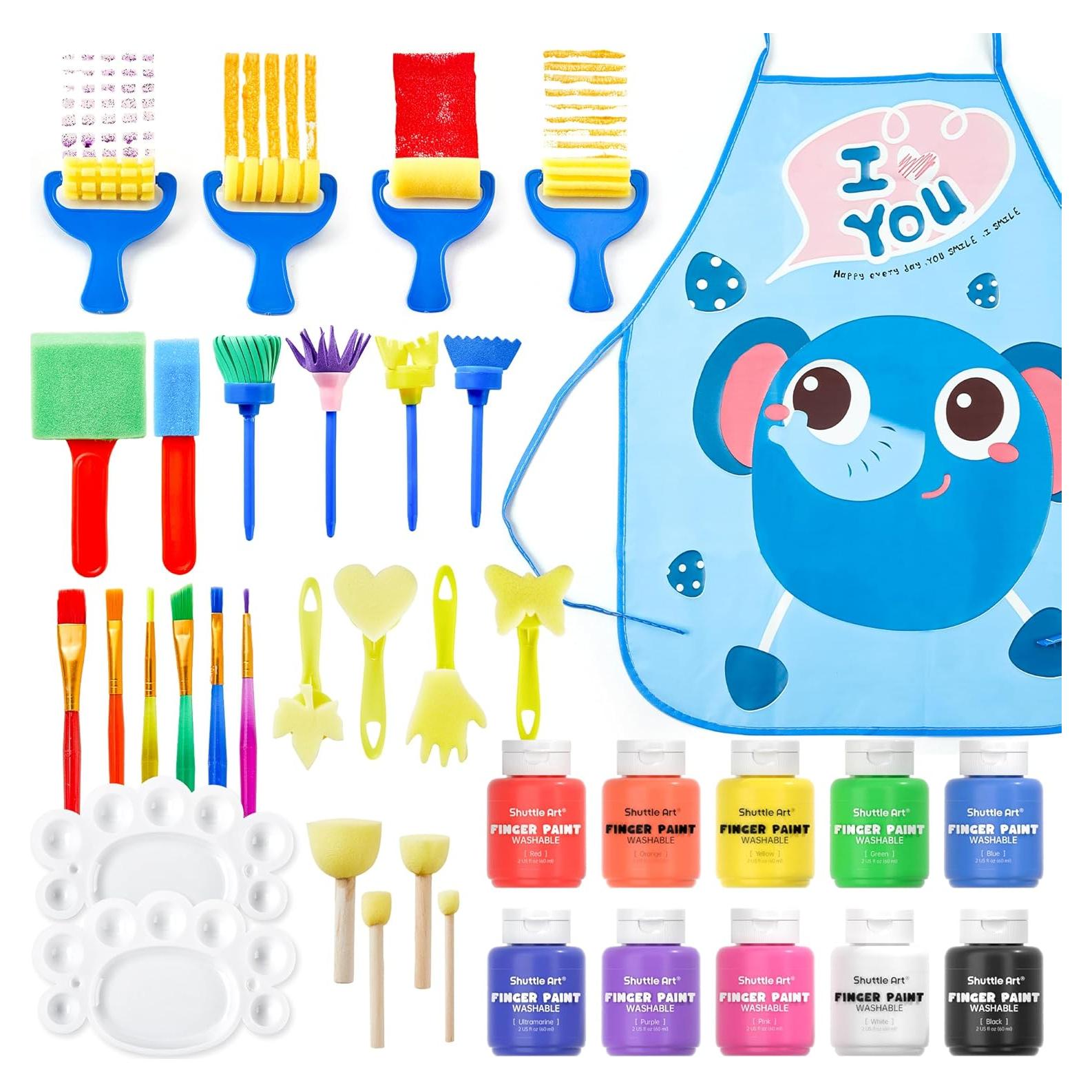 Juego de Pinturas Lavables Shuttle Art 33 Piezas para Niños