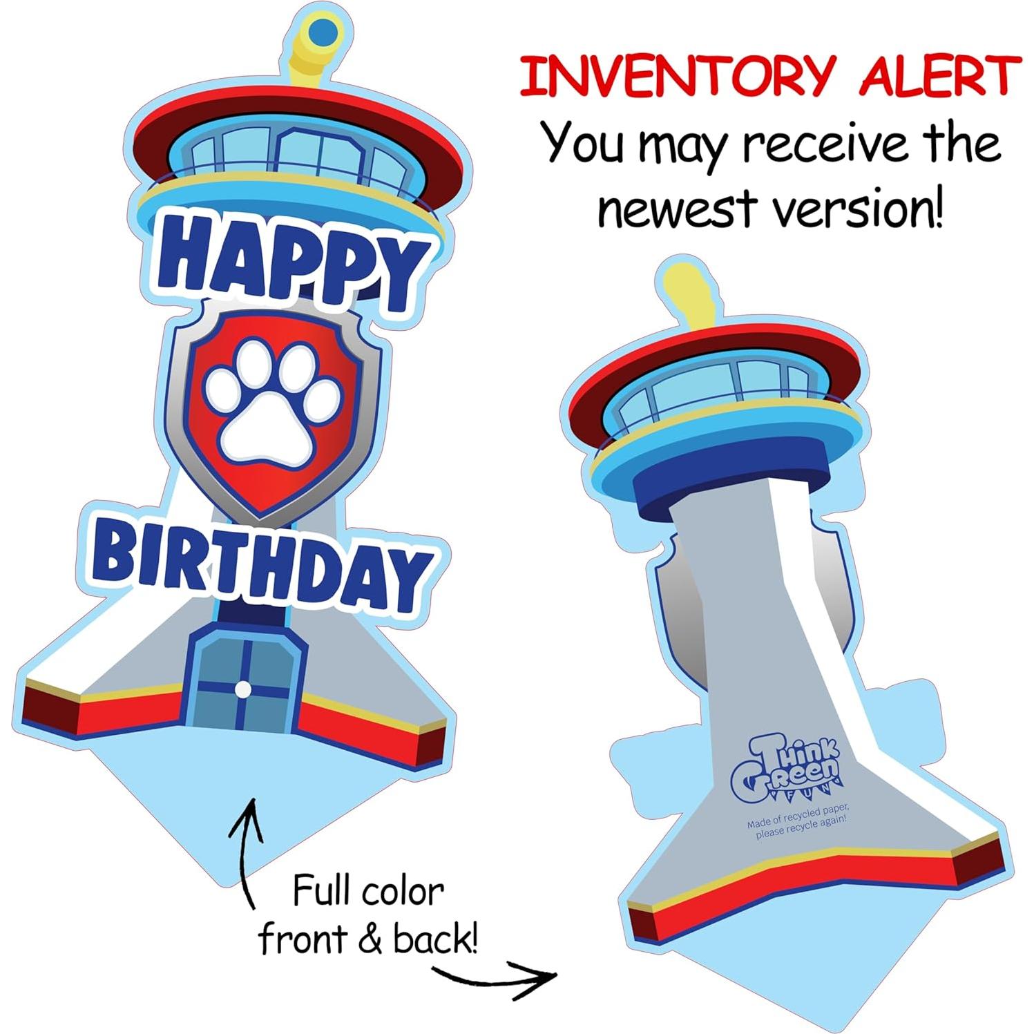 Toppers de pastel de cumpleaños Patrulla Canina - Eco amigables