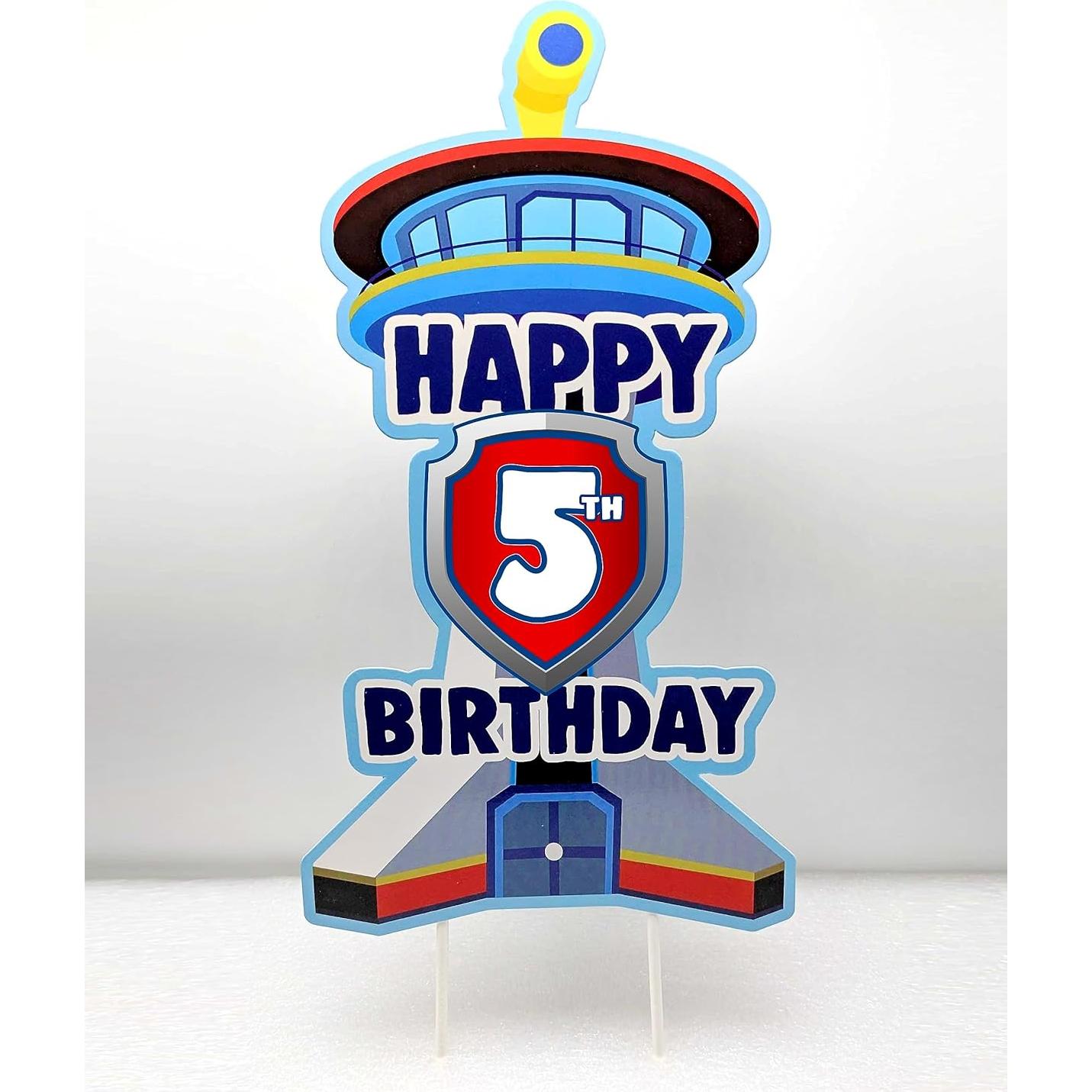 Toppers de pastel de cumpleaños Patrulla Canina - Eco amigables