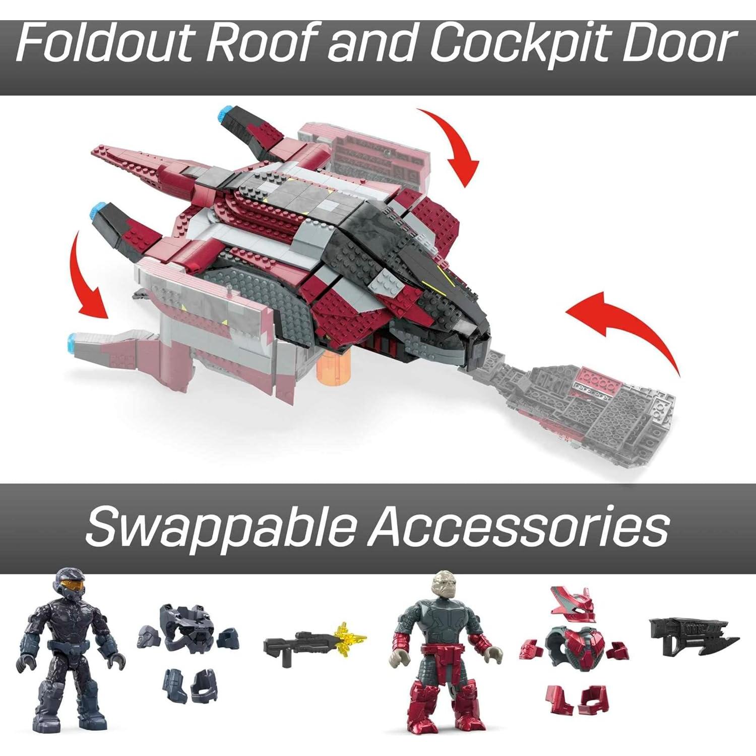 Conjunto de Construcción MEGA HALO Phantom Banished 1214 Piezas