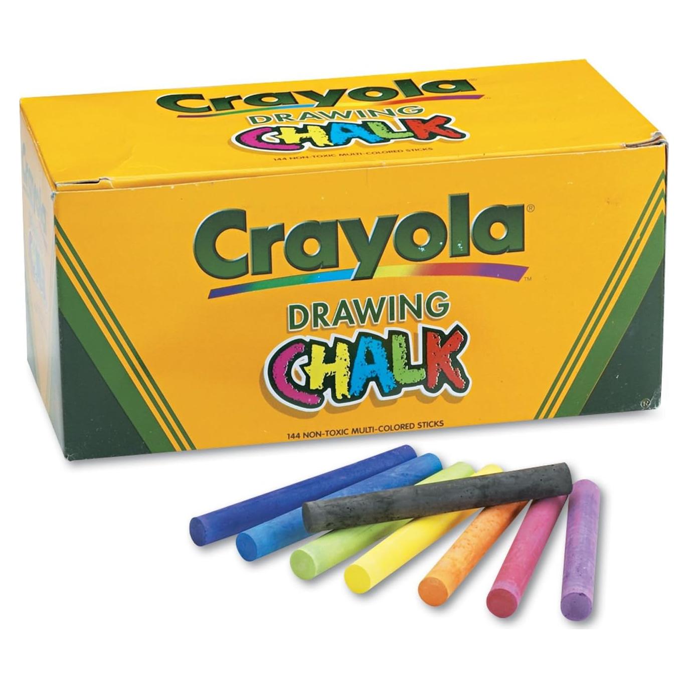 Tiza de Dibujo Colorida Crayola - 144 Palos No Tóxicos