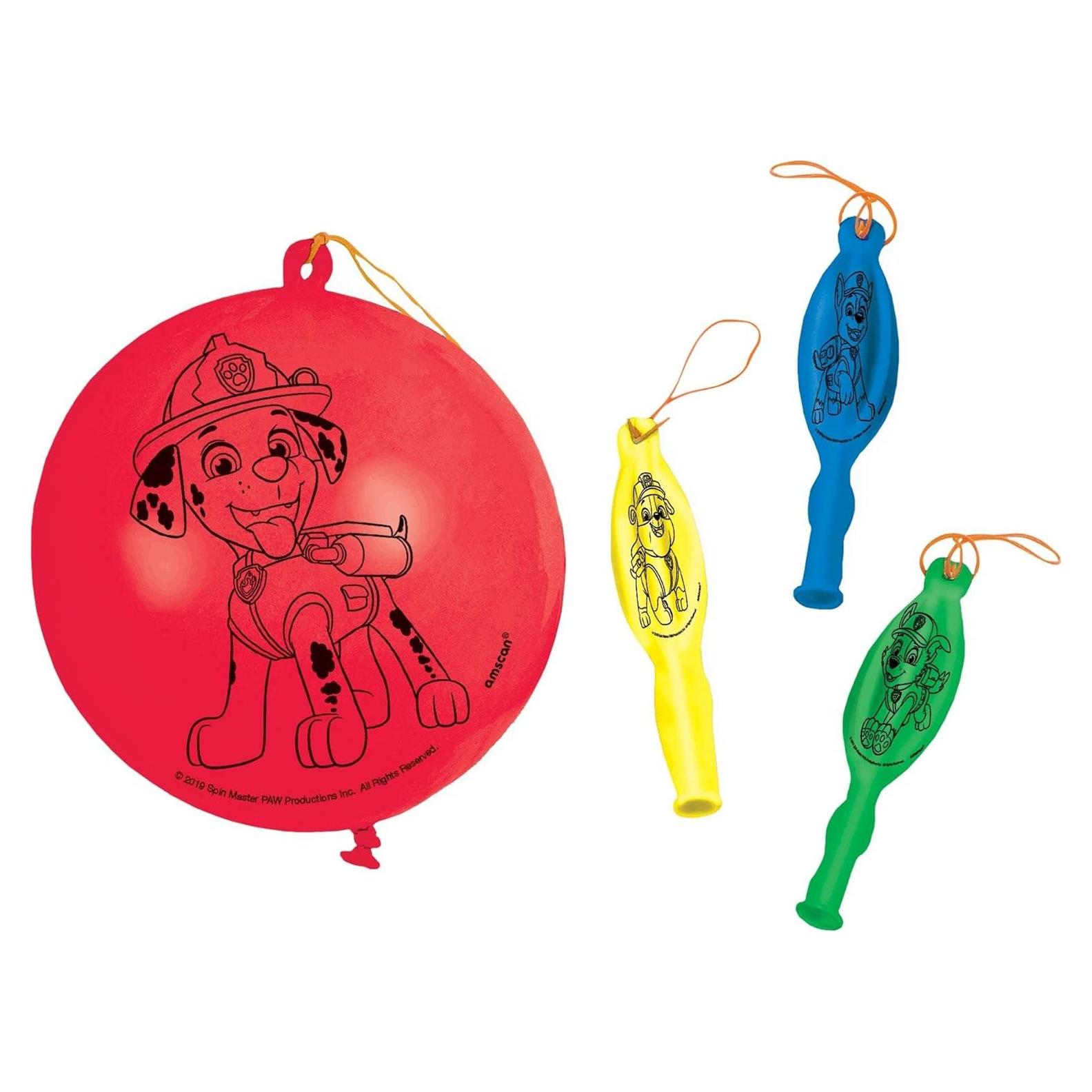 Globos de Golpe Paw Patrol - Paquete de 4 Colores Variados