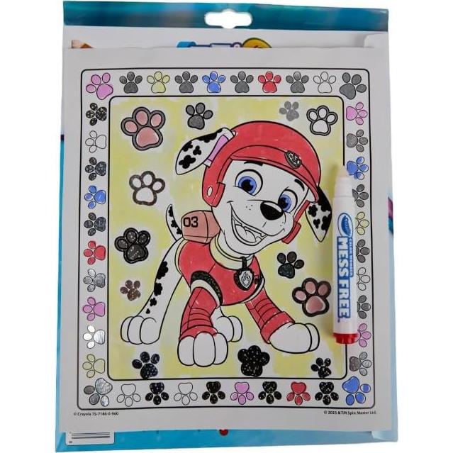 Set de Colorear Metálico Crayola PAW Patrol - 10 Páginas y 5 Marcadores
