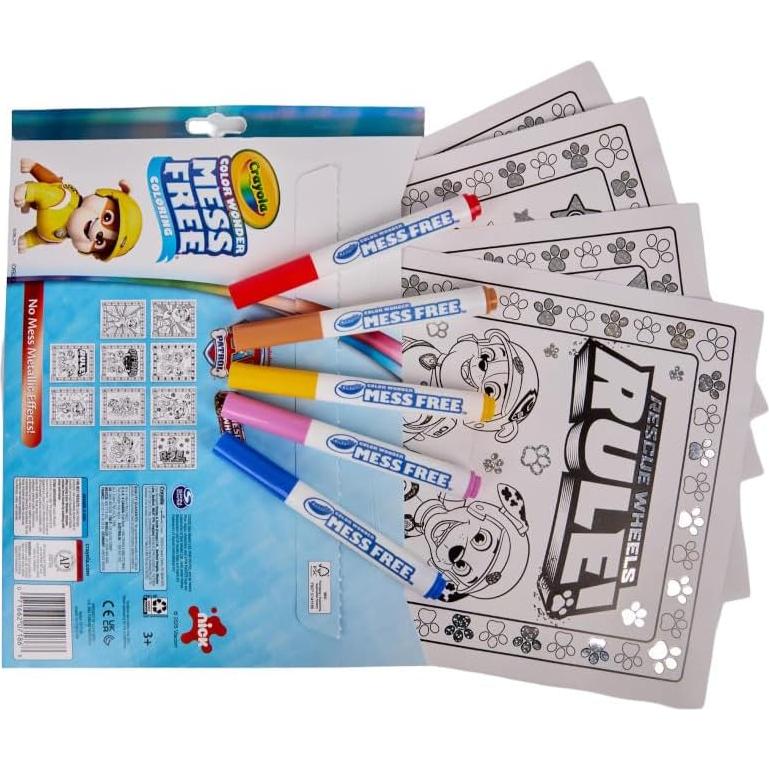 Set de Colorear Metálico Crayola PAW Patrol - 10 Páginas y 5 Marcadores