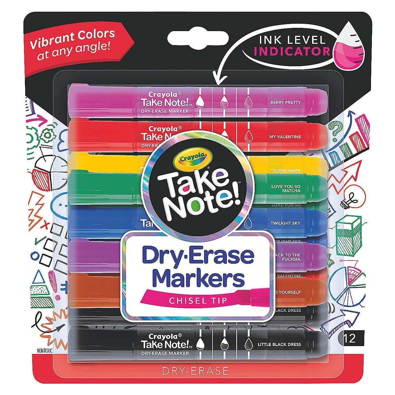 Marcadores Borrables Fun Express 12 Piezas Color Vibrante