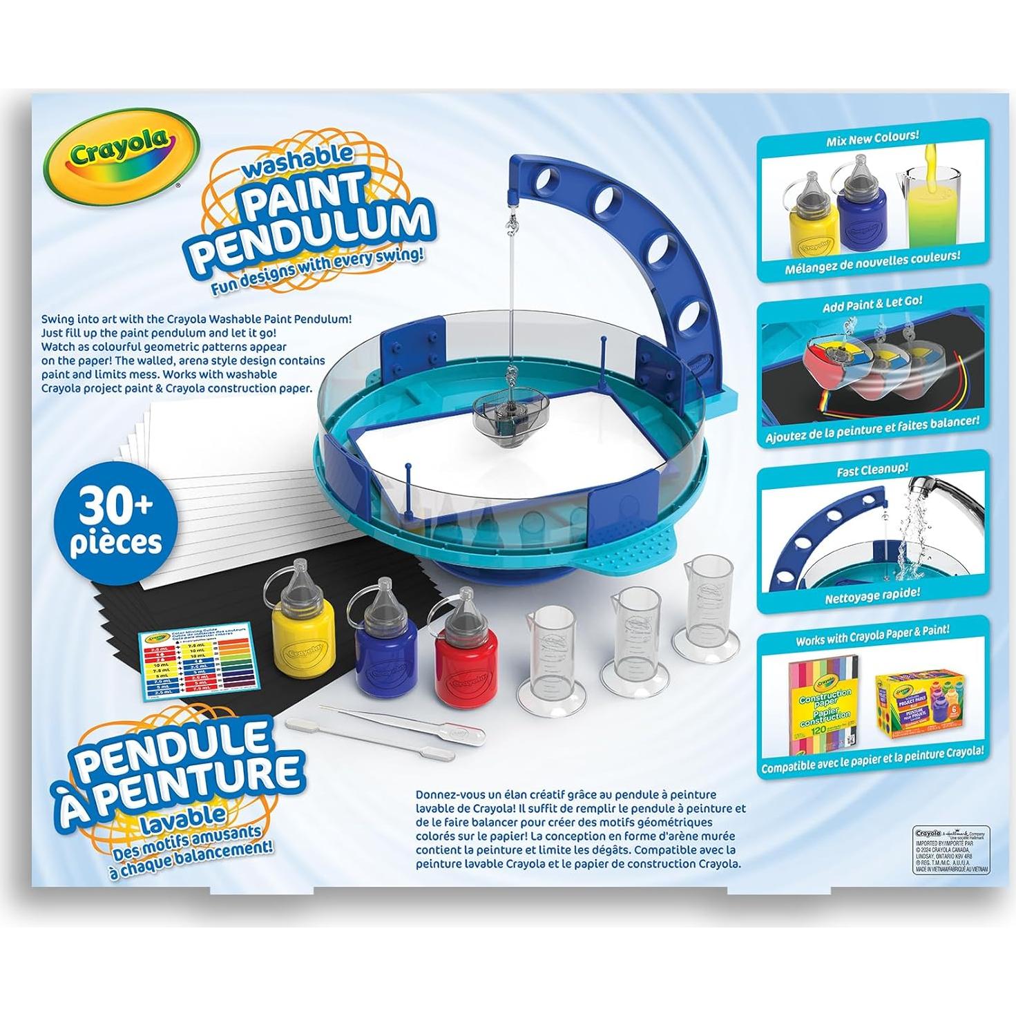 Péndulo de Pintura Lavable Crayola - Kit de 30 Piezas