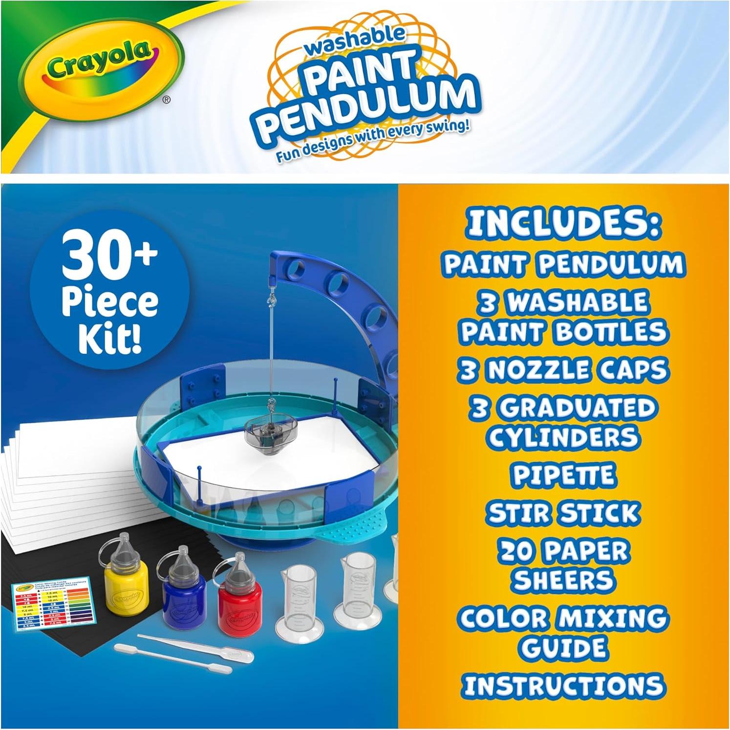 Péndulo de Pintura Lavable Crayola - Kit de 30 Piezas
