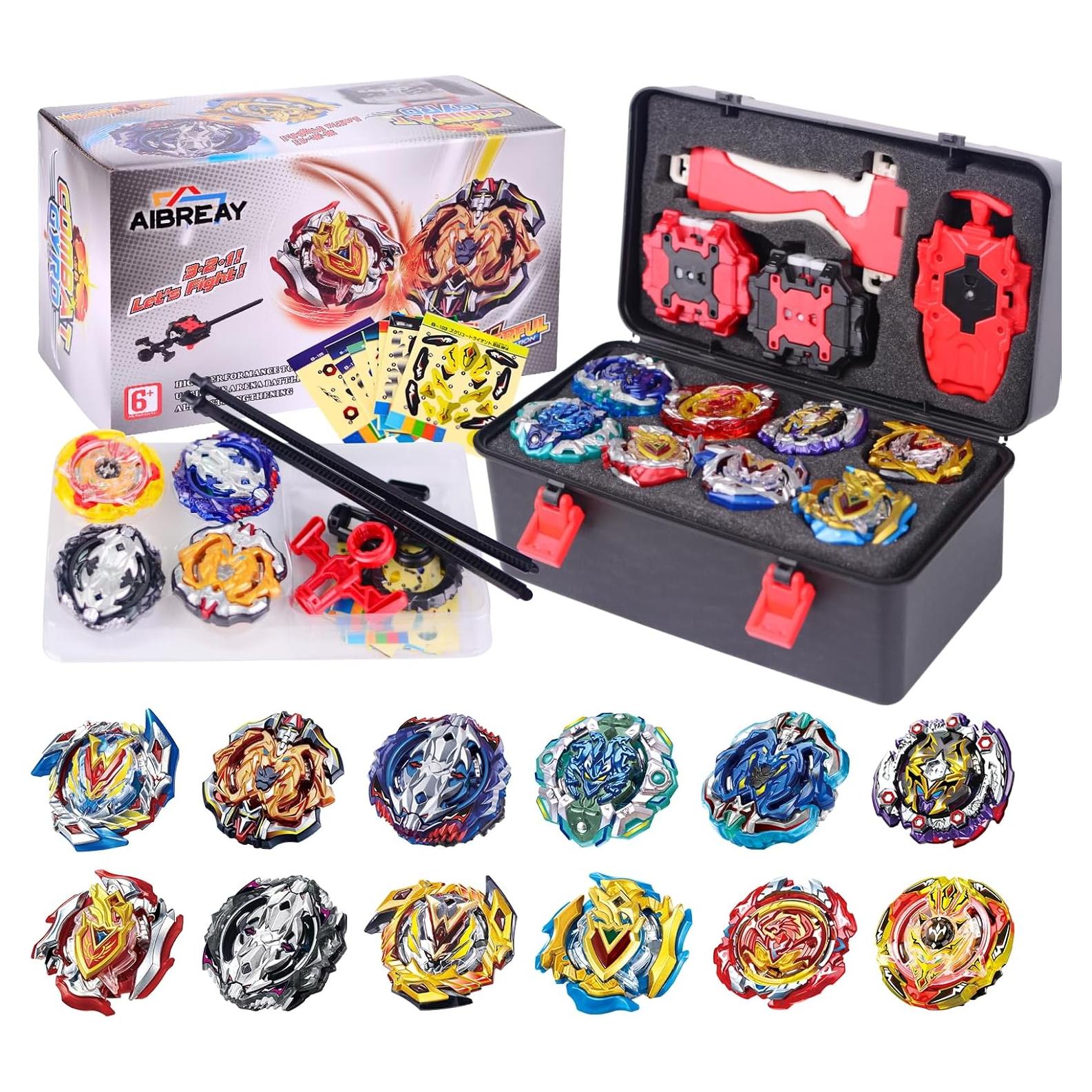 Conjunto de Juguetes Bey AIBREAY 15 en 1 con 12 Trompos