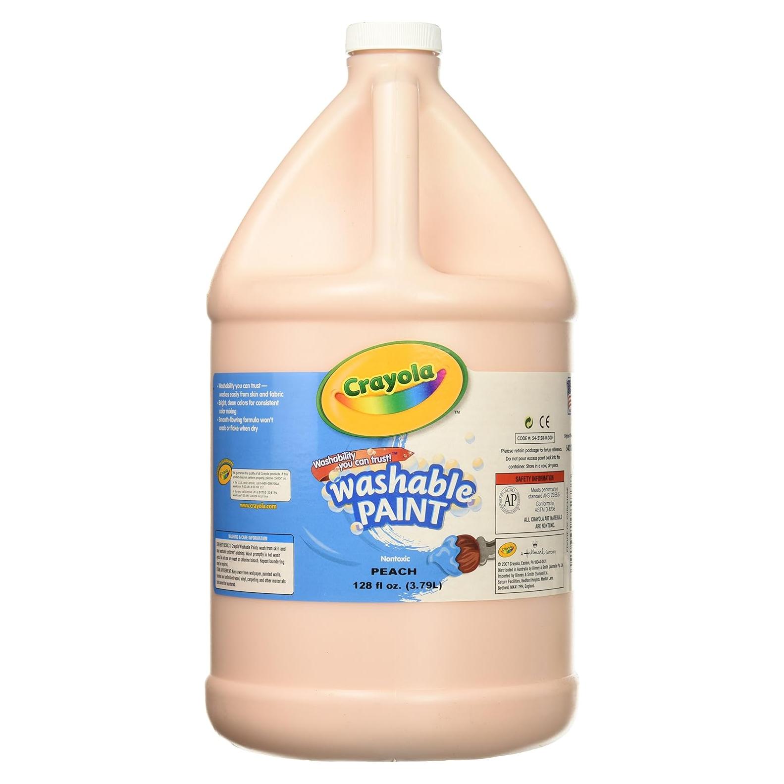 Pintura Lavable Crayola Durazno 3.78L para Artes y Manualidades