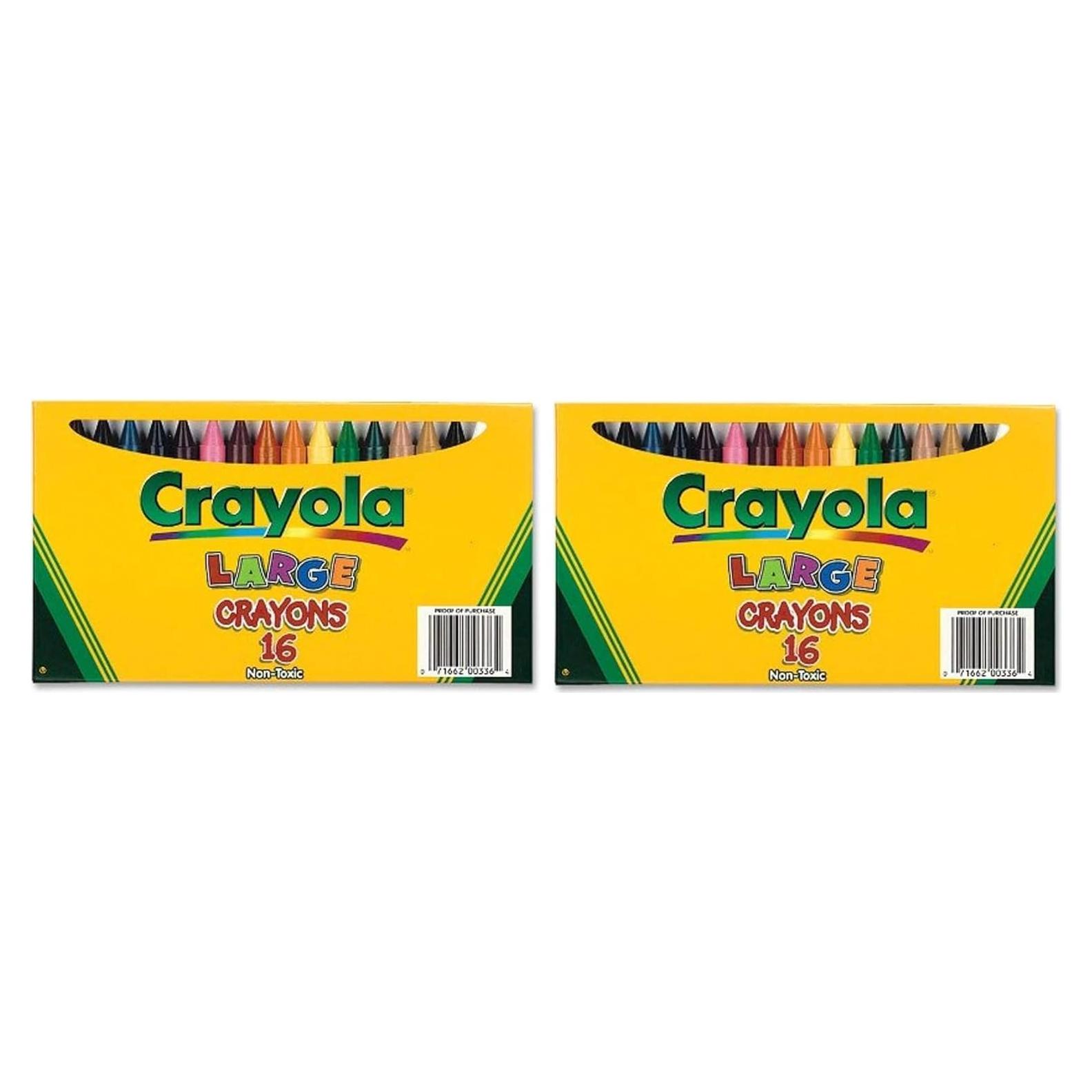 Crayones Grandes Crayola 16 Colores Clásicos Paquete de 2